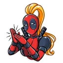 👏-Lady Deadpool, Telegram Sticker
