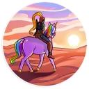 🦄-Lady Deadpool, Telegram Sticker