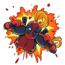 💥-Lady Deadpool, Telegram Sticker