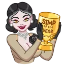😌-Lady Dimitrescu, Telegram Sticker