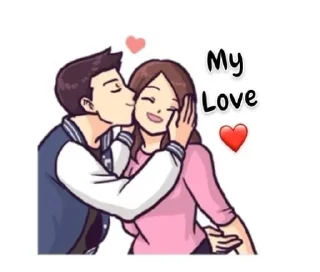 💋-Cute Couple @adult_stickers69 :: @fStikBot, Telegram Sticker
