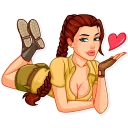 😘-Tomb Raider, Telegram Sticker