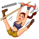 😄-Tomb Raider, Telegram Sticker