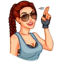 👋-Tomb Raider, Telegram Sticker