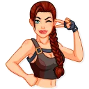 ✌️-Tomb Raider, Telegram Sticker