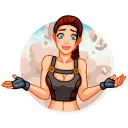 🤷‍♀️-Tomb Raider, Telegram Sticker