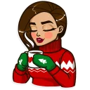 ☕-Santa Claudia, Telegram Sticker