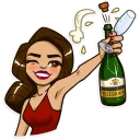 🍾-Santa Claudia, Telegram Sticker