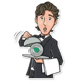 😮-@LEAFtoken, Telegram Sticker