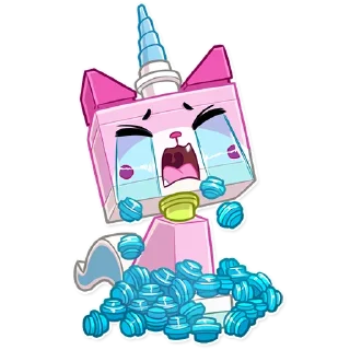 😭-Unikitty, Telegram Sticker