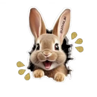 🐰-@LEITURA_BR, Telegram Sticker
