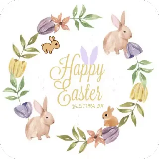 🐰-@LEITURA_BR, Telegram Sticker