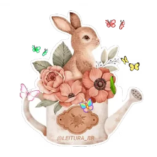 🐰-@LEITURA_BR, Telegram Sticker