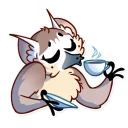 ☕-Tailor the Lemur, Telegram Sticker