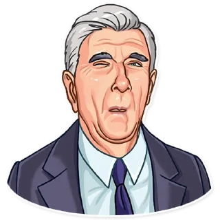 😑-Leslie Nielsen, Telegram Sticker