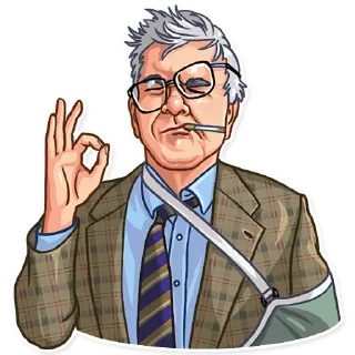 👌-Leslie Nielsen, Telegram Sticker