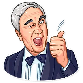 👍-Leslie Nielsen, Telegram Sticker