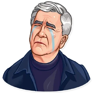 😭-Leslie Nielsen, Telegram Sticker