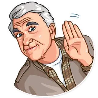 👋-Leslie Nielsen, Telegram Sticker
