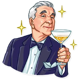 🍸-Leslie Nielsen, Telegram Sticker
