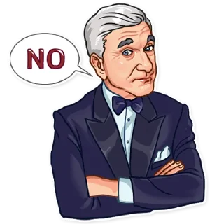 🙅‍♂️-Leslie Nielsen, Telegram Sticker