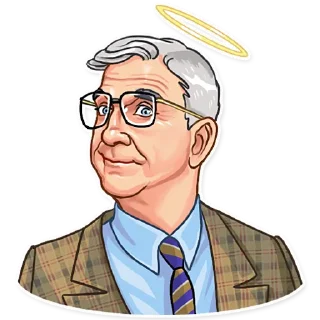 😇-Leslie Nielsen, Telegram Sticker