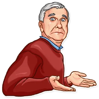 🤷‍♂️-Leslie Nielsen, Telegram Sticker