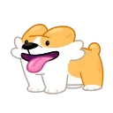 😝-Corgi Life, Telegram Sticker