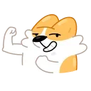 💪-Corgi Life, Telegram Sticker