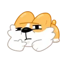 🤔-Corgi Life, Telegram Sticker