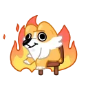 🔥-Corgi Life, Telegram Sticker