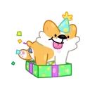 🎁-Corgi Life, Telegram Sticker