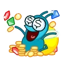 🤑-Lightning Bud, Telegram Sticker