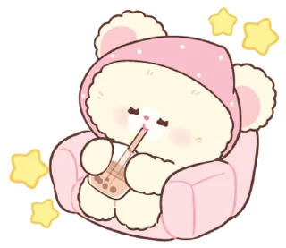 ⭐-Snow bear : no word @deazzle, Telegram Sticker