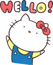 🙋‍♀️-Hello Kitty, Telegram Sticker