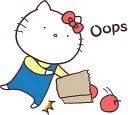 😱-Hello Kitty, Telegram Sticker