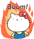 🤯-Hello Kitty, Telegram Sticker