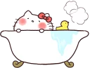 🛁-Hello Kitty, Telegram Sticker