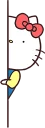 👀-Hello Kitty, Telegram Sticker