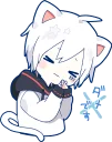❌-Mafumafu Sticker (cat) :: @line_stickers, Telegram Sticker