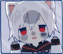 😈-Mafumafu Sticker (cat) :: @line_stickers, Telegram Sticker