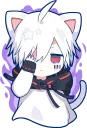 👿-Mafumafu Sticker (cat) :: @line_stickers, Telegram Sticker