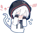 😳-Mafumafu Sticker (cat) :: @line_stickers, Telegram Sticker