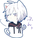 😤-Mafumafu Sticker (cat) :: @line_stickers, Telegram Sticker