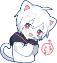 ⭕-Mafumafu Sticker (cat) :: @line_stickers, Telegram Sticker