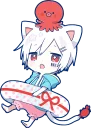 🐙-Mafumafu Sticker (cat) :: @line_stickers, Telegram Sticker