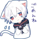 😥-Mafumafu Sticker (cat) :: @line_stickers, Telegram Sticker