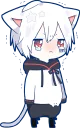 😢-Mafumafu Sticker (cat) :: @line_stickers, Telegram Sticker