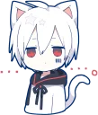 😶-Mafumafu Sticker (cat) :: @line_stickers, Telegram Sticker