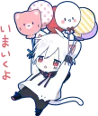 🎈-Mafumafu Sticker (cat) :: @line_stickers, Telegram Sticker